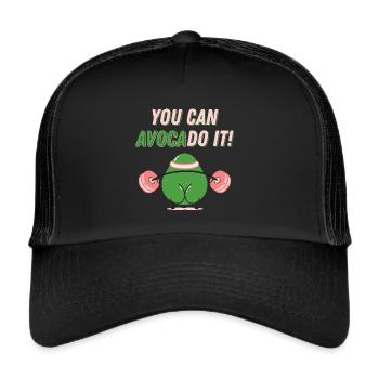 Avocado Fitness Avo Do It! Workout - Trucker Cap - Schwarz/Schwarz - Vorne