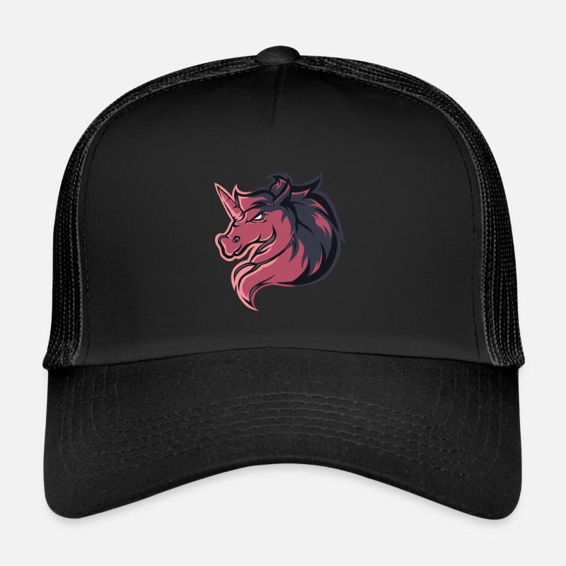 Einhorn - Trucker Cap - Schwarz/Schwarz