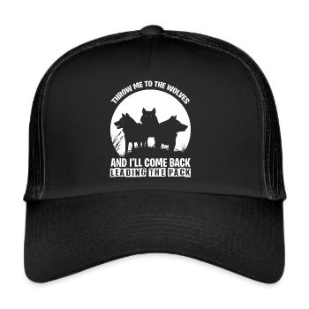 Wolf Pack Pack Pack Wild Dog Wildlife - Trucker Cap - black/black - Front