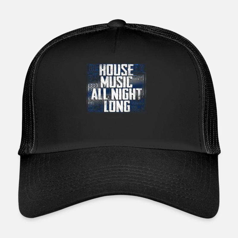 House Musik - Trucker Cap - Schwarz/Schwarz