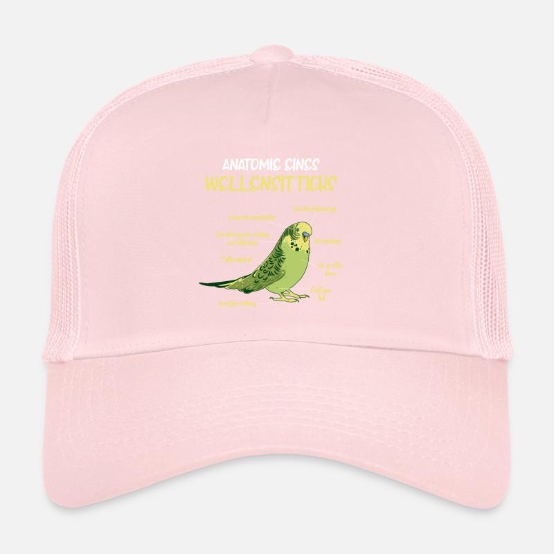 Anatomie d’une perruche à perruche Casquette trucker 