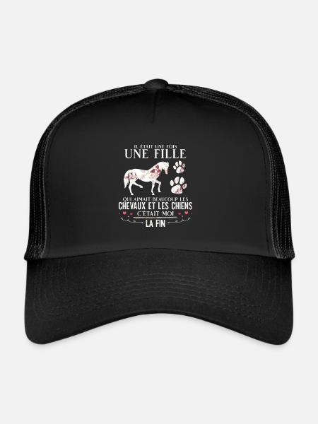 Fille à cheval cheval - Trucker Cap - Schwarz/Schwarz