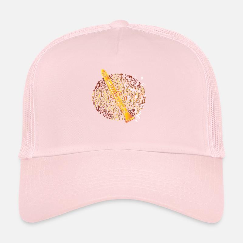 Clarinet Instrument Musical Note Music Circular Casquette trucker 
