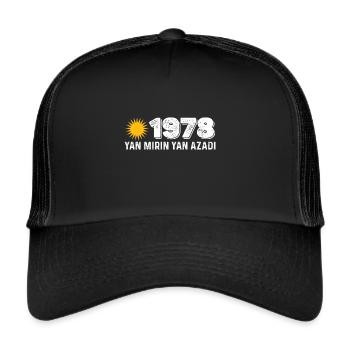 Kurdistan 1978 Yan Mirin Ya Azadi - Casquette trucker  - noir/noir - Devant