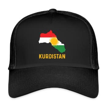 Kurdistan Flag Kurdish Kurds Homeland - Trucker Cap - black/black - Front
