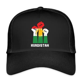 Kurdistan Freedom Kurds Flag Kurdish - Trucker Cap - black/black - Front