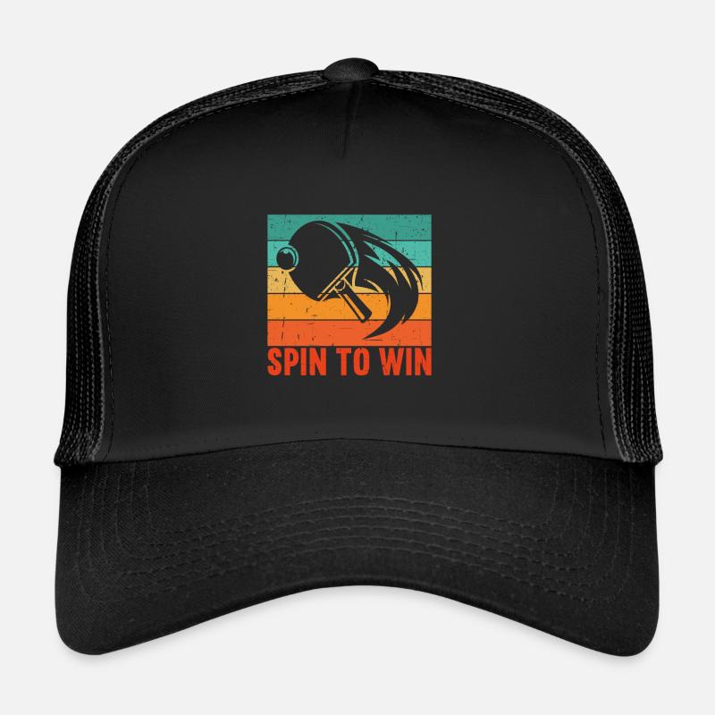 Table Tennis Spin to Win Player Player Trucker Cap