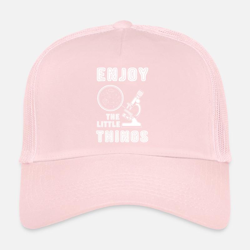 Enjoy The Little Things Microscope Microbiology Trucker Cap