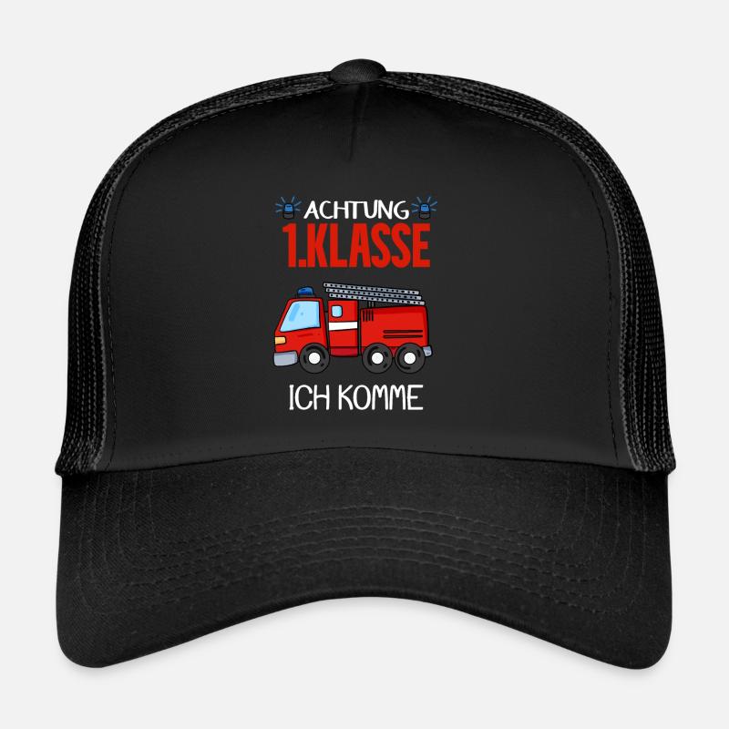 Einschulung 1 Klasse Feuerwehr Schulkind Trucker Cap