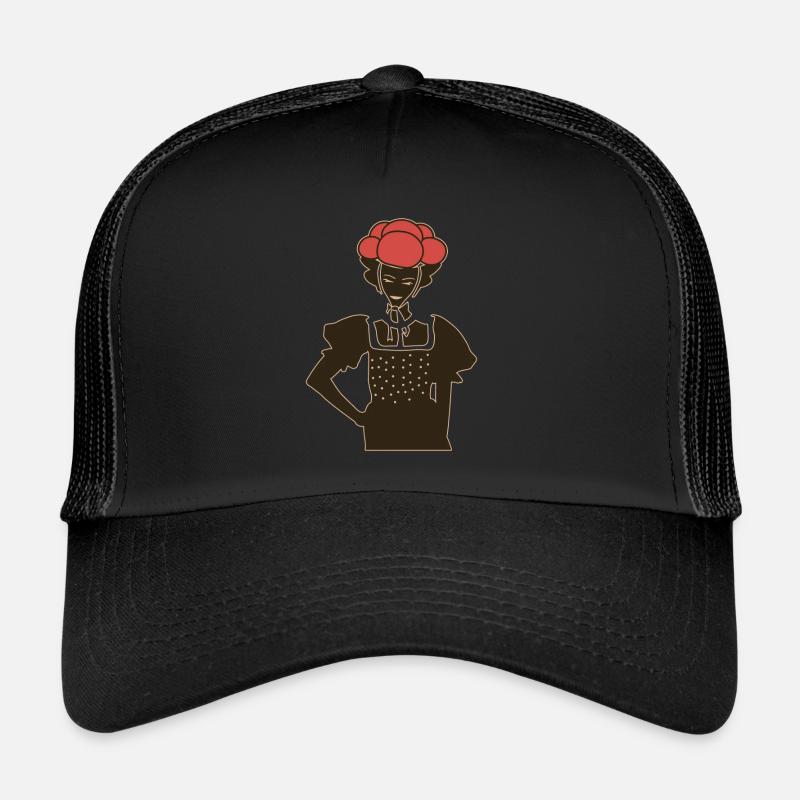 Mädchen Silhouette Geschenk Schwarzwald Bollenhut Trucker Cap