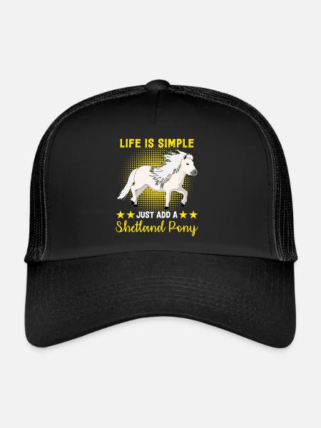Shetland Pony Riding Shetland Pony Shetty - Trucker Cap - black/black - Front