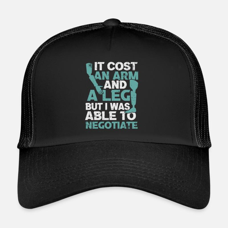 Amputation Rollstuhl - Trucker Cap - Schwarz/Schwarz