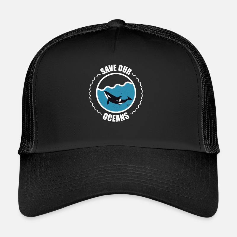 Save our Ocean Orca Killer whale Trucker Cap