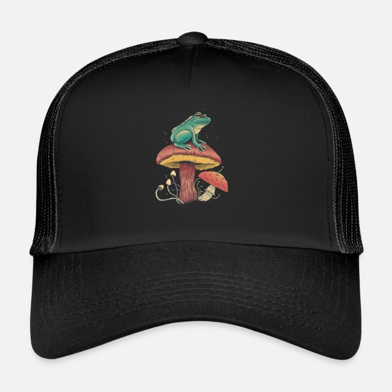 Cueillette de champignons Champignons Grenouille Chercheur de champignons Nature Casquette trucker 