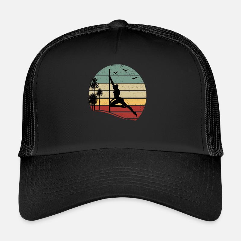 Sunset Pole Dance Pole Dancing Retro Pole Dance Trucker Cap