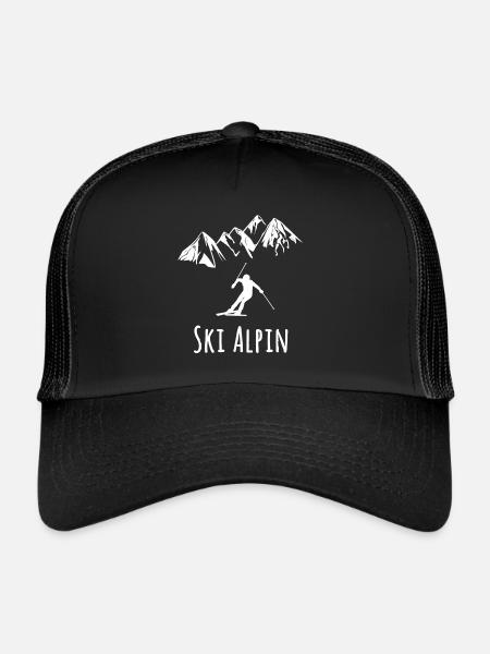 Ski Alpin - Trucker Cap - Schwarz/Schwarz