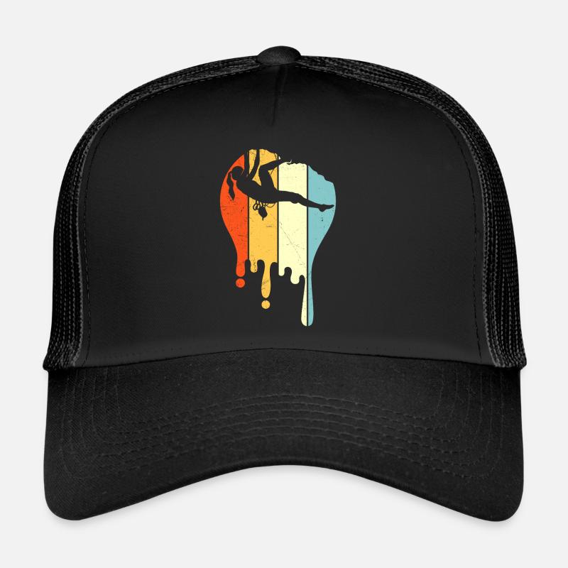 Climbing Woman Retro Climber Boulderer Boulder Trucker Cap