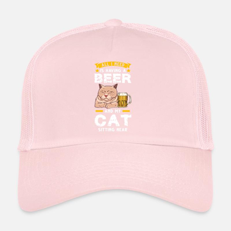 Beer & Cat Beer Cat Gift Trucker Cap