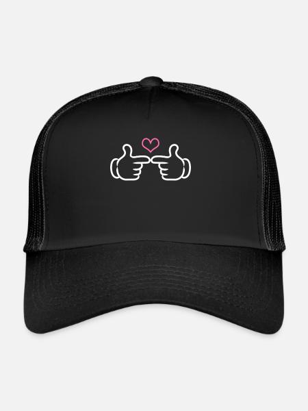 Symbole Shy - Casquette trucker  - noir/noir - Devant