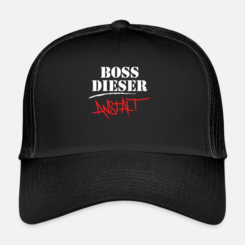 Anstaltsleitung Chef Chefin Vorgesetzter Geschenk - Trucker Cap - Schwarz/Schwarz