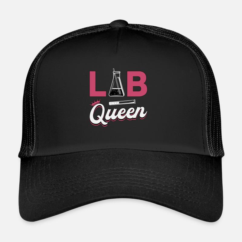 Labortechniker Labor Wissenschaft Queen Geschenk - Trucker Cap - Schwarz/Schwarz