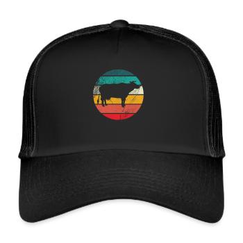 Cow Cow Cow Animal Motif Imprint Animal Motif - Trucker Cap - black/black - Front