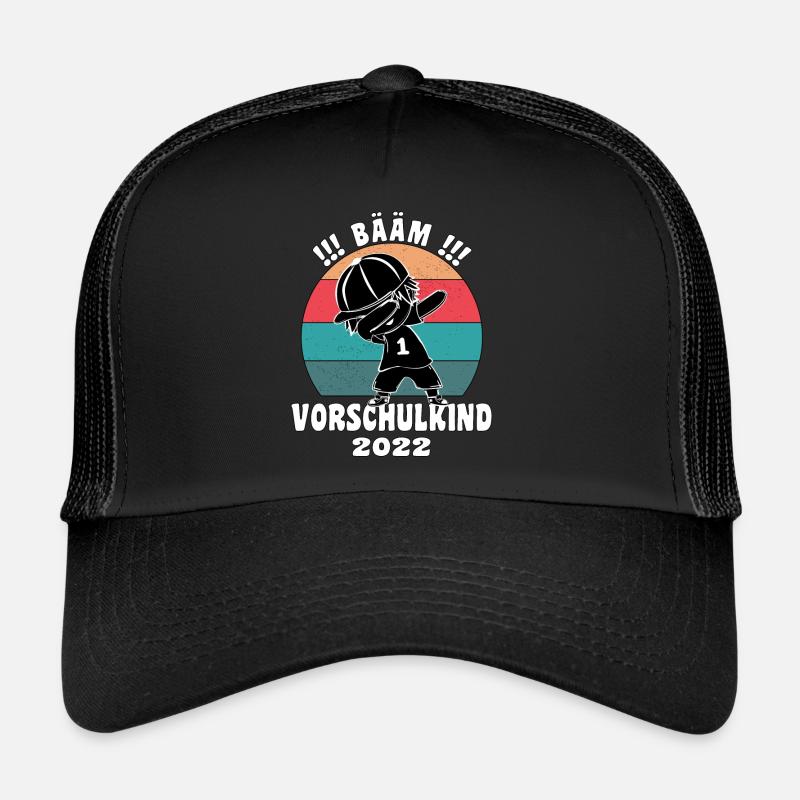 Vorschulkind 2022 Bääm Vorschulkind 2022 Kinder - Trucker Cap - Schwarz/Schwarz