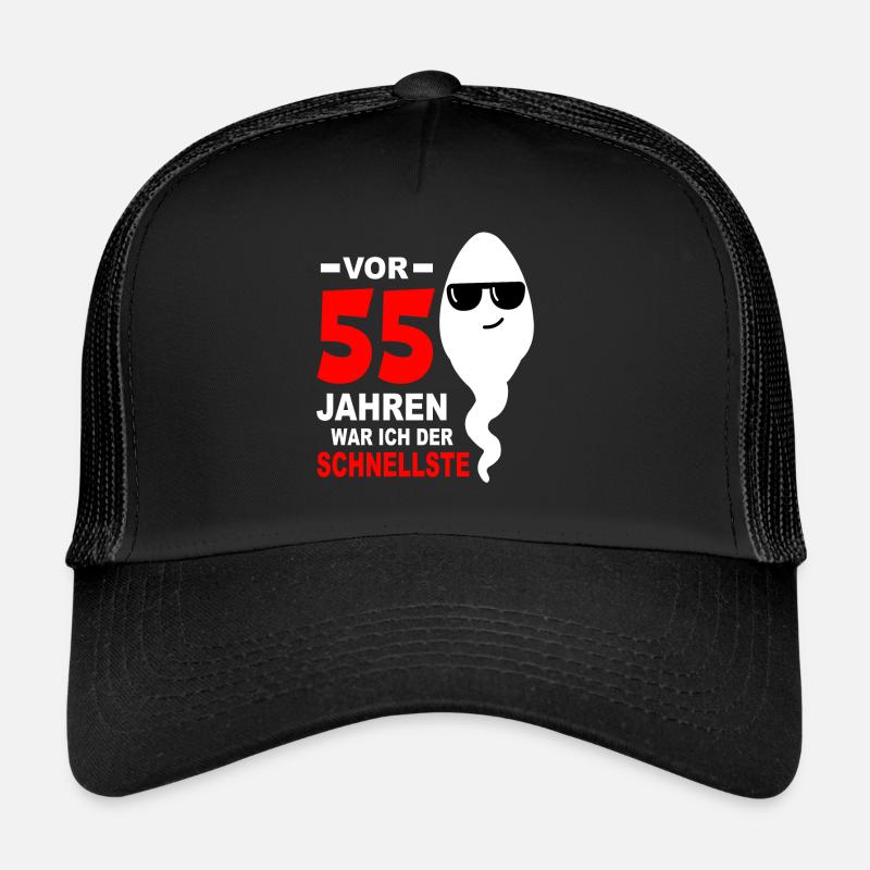 55. Geburtstag 55 Jahre 55 Jahrestag 55. Jubiläum - Trucker Cap - Schwarz/Schwarz