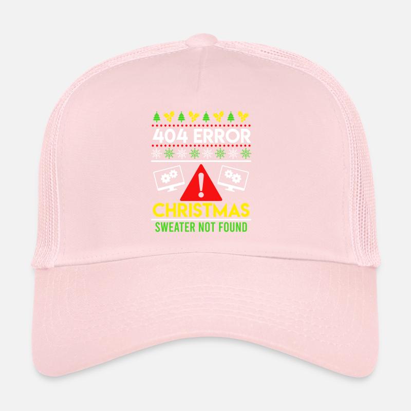 404 Error Ugly Chritsmas Coder Programmer Code Trucker Cap