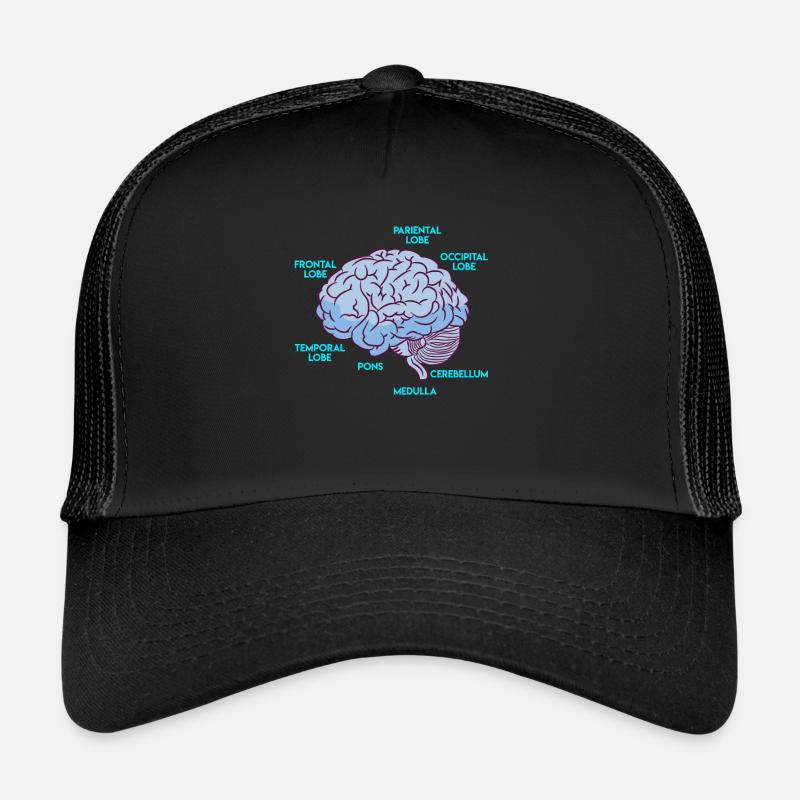 Anatomie eines Gehirns Medizin Student - Trucker Cap - Schwarz/Schwarz