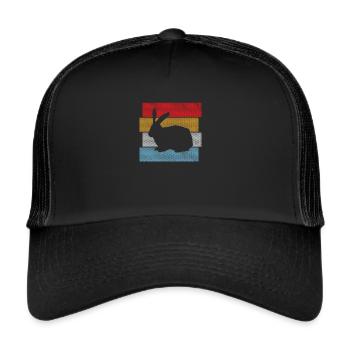 Rabbit Rabbit Karnickel Rammler - Trucker Cap - black/black - Front