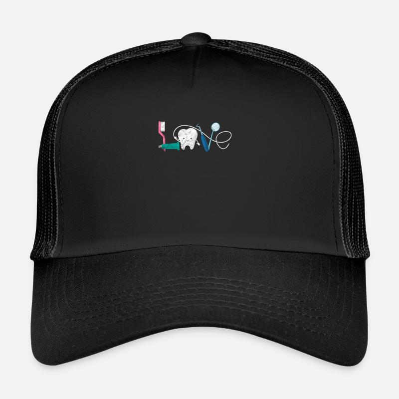 Zahnarzt - Trucker Cap - Schwarz/Schwarz