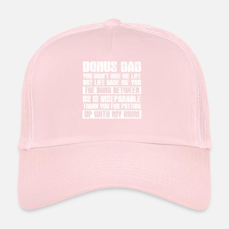 Bonus Papa Stepdad Gift Trucker Cap