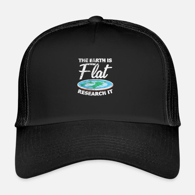 Flat earth - Trucker Cap - black/black