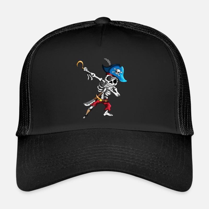 Dabbing Pirate Skeleton Eye patch Pirate Ship Trucker Cap