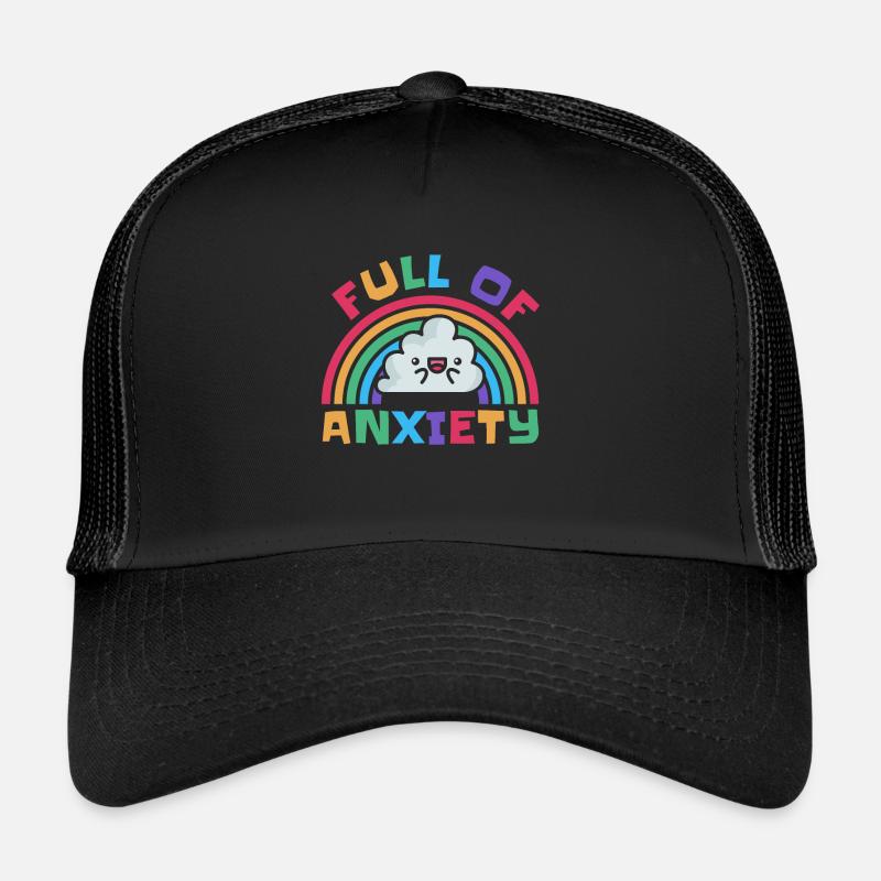 Arc-en-ciel de sensibilisation à l'anxiété Casquette trucker 