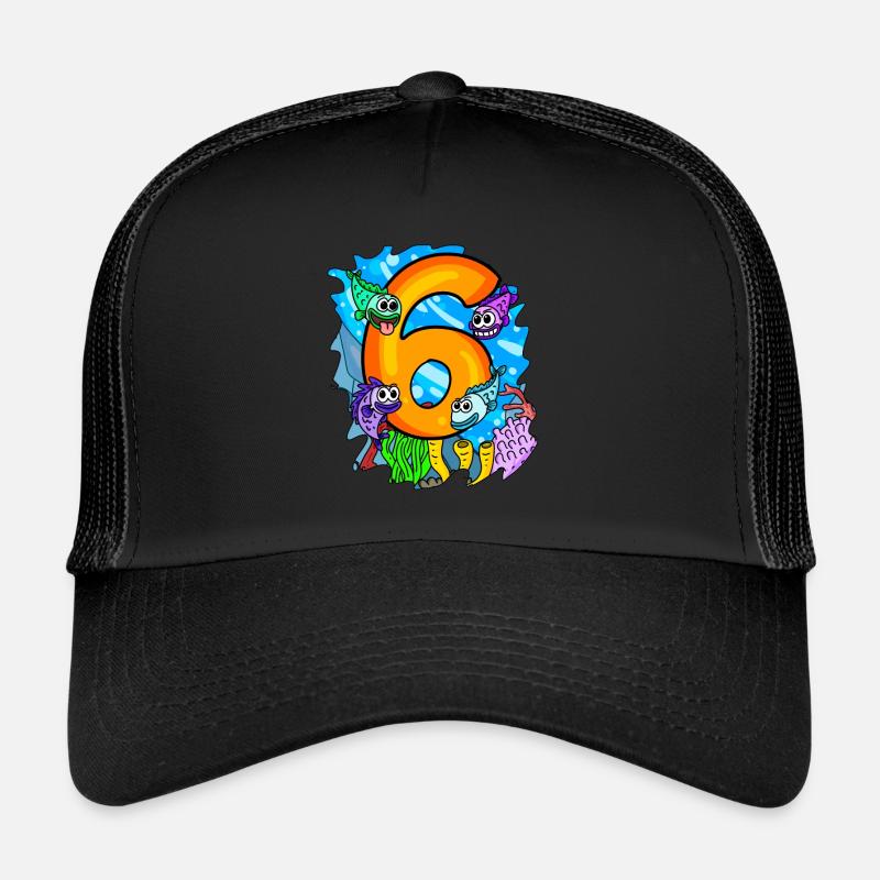 6 ans - 6ème anniversaire - Poisson dans l’océan Casquette trucker 