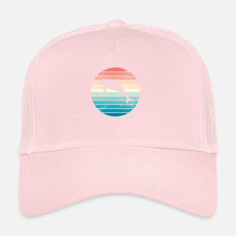 Delfin Retro Vintage Meer Ozean Geschenk Bunt Trucker Cap