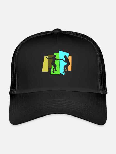 Boogie Woogie Swing Danse rétro - Casquette trucker  - noir/noir - Devant