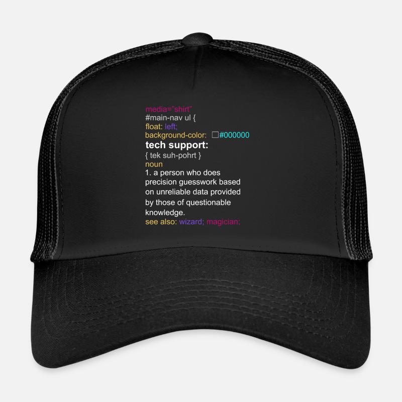 Tech support html coding gift coder Casquette trucker 