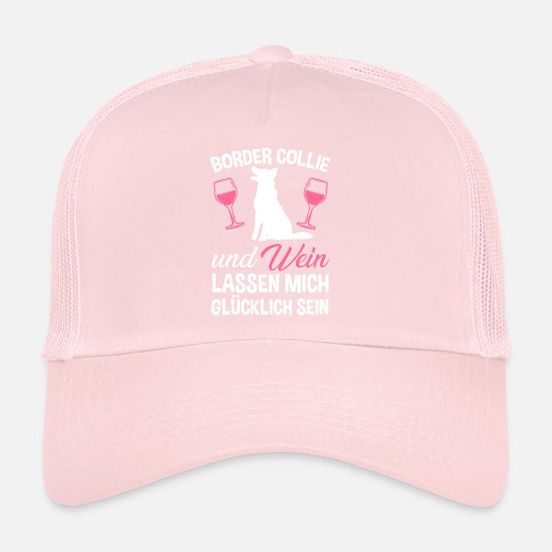Border Collie und Wein Trucker Cap