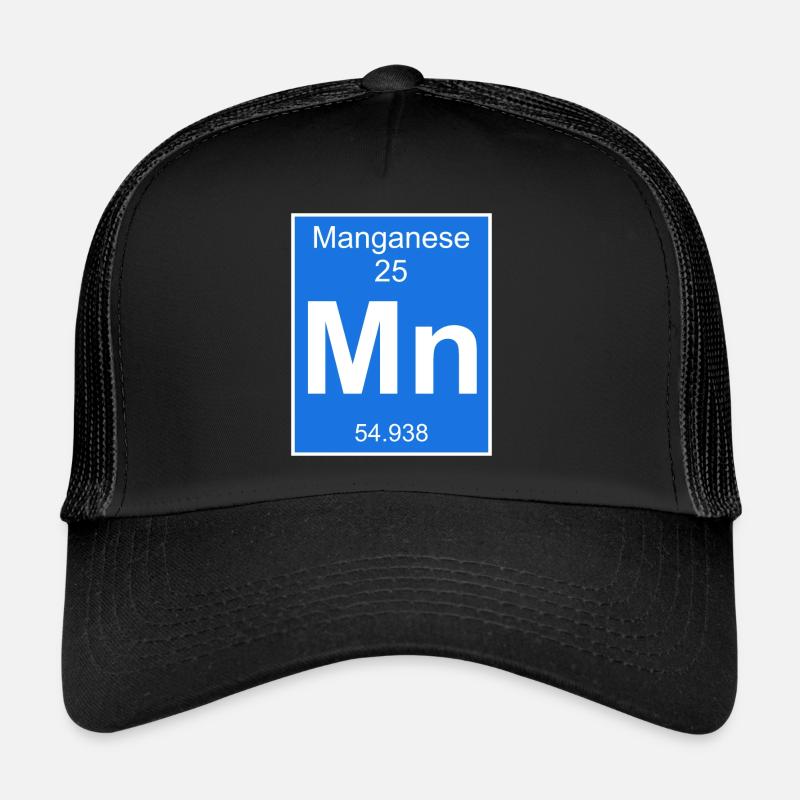 Tableau périodique des éléments chimiques du manganèse Casquette trucker 