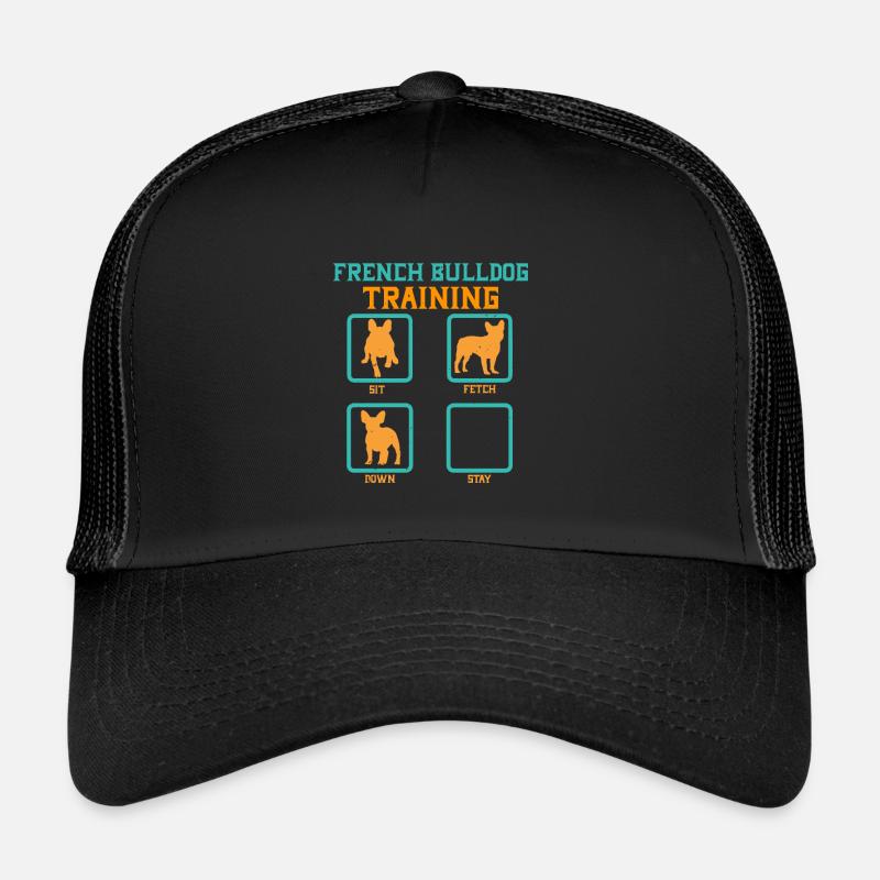 French Bulldog Training - Trucker Cap - Schwarz/Schwarz
