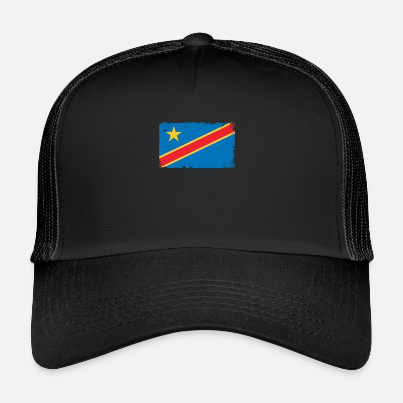 Kongo Herzschlag Flagge Vintage Kongo Trucker Cap