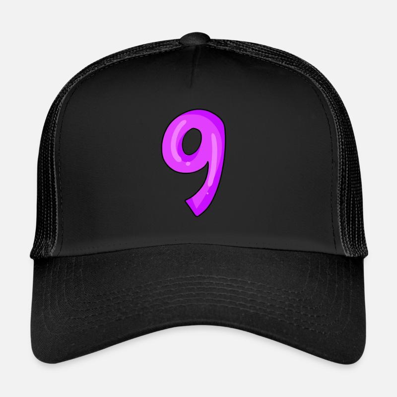 Number 9 - Trucker Cap - black/black