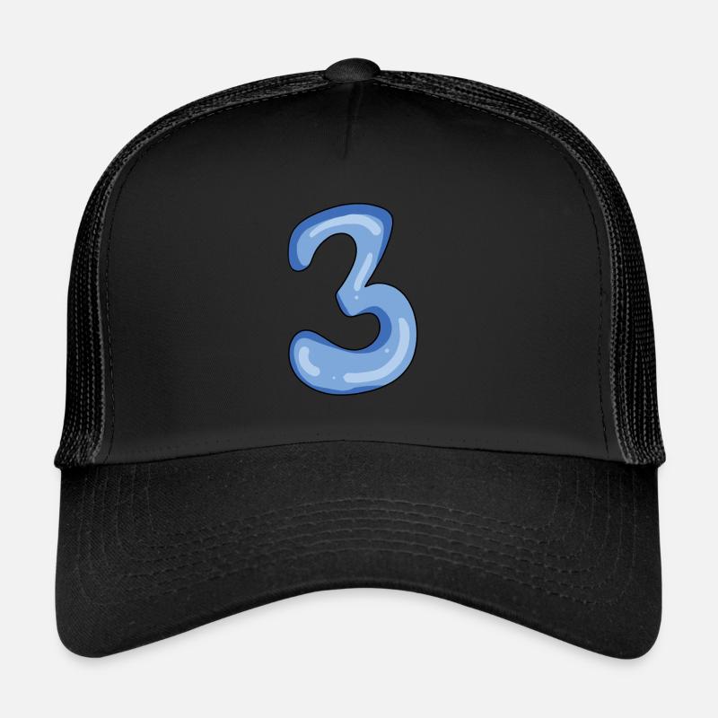 3 - Trucker Cap - Schwarz/Schwarz
