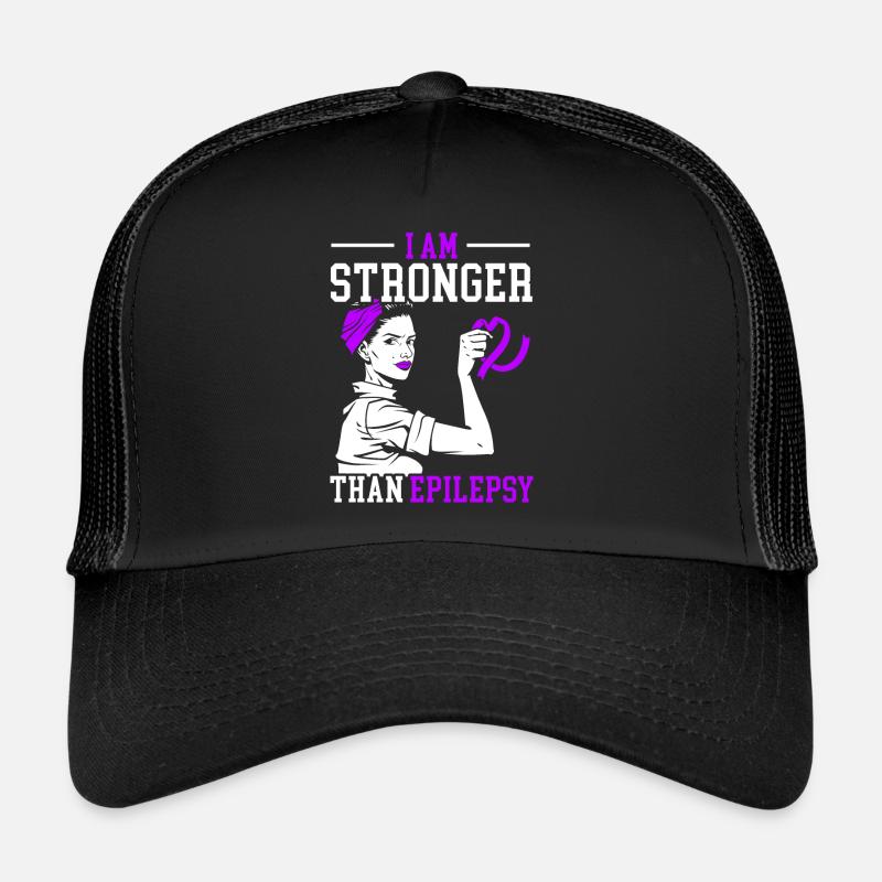 I am stronger than epilepsy epileptic Trucker Cap