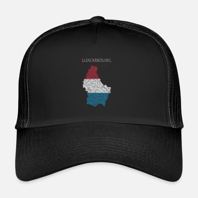 Luxembourg Map Flag Trucker Cap
