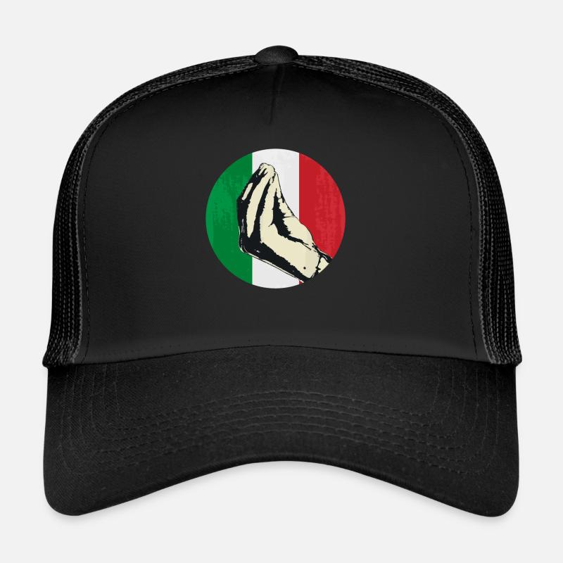 Parlant italien Geste de la main Fun Gift Casquette trucker 
