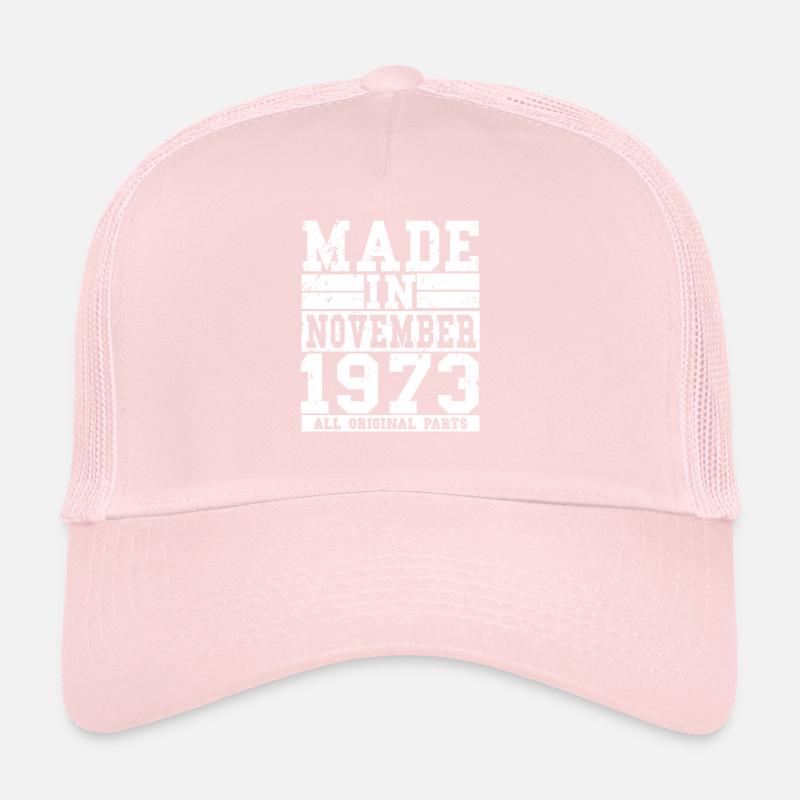 1973 Geburtstag November Vintage Spruch Trucker Cap